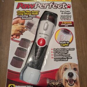 PawPerfect Pet Nail Grinder – Black & White with Red Accent